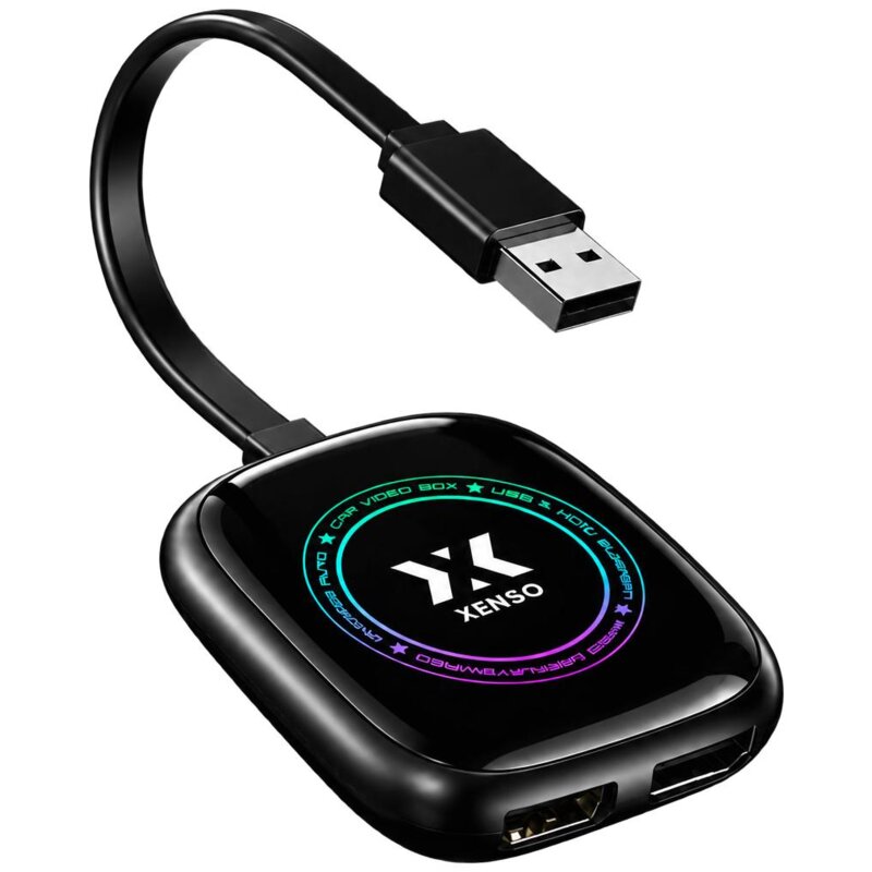 Adapter XENSO Y4 Bezprzewodowy CarPlay Android Auto Czarny