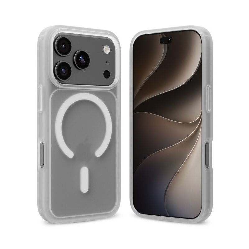 Crong Hybrid Matte Magnetic MagSafe do iPhone 18 Pro / 17 Pro Biały