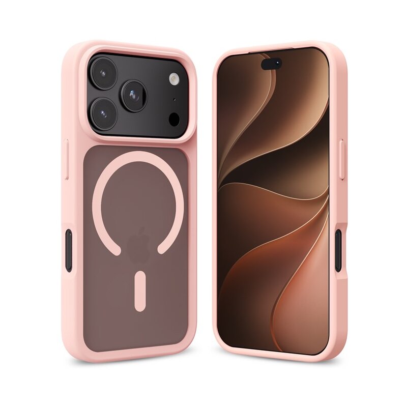 CRONG Etui Matte Magnetic MagSafe iPhone 18 Pro / iPhone 17 Pro różowe