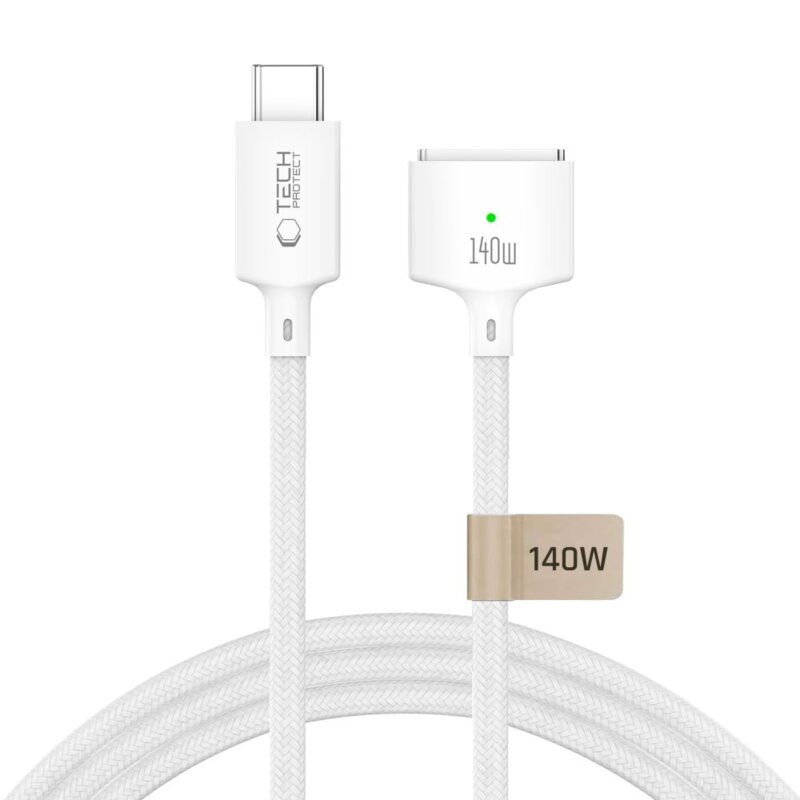 Kabel zasilający TECH-PROTECT MMC01 Ultraboost MacBook Cable Type-C MagSafe 3 3m Biały