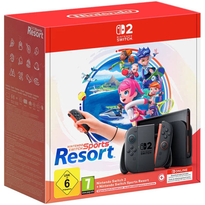 Konsola NINTENDO Switch 2 + Nintendo Sports Resort Online 3 mies. Czarny