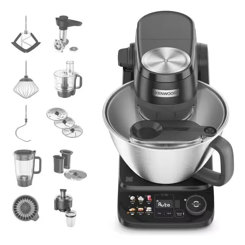 Robot kuchenny planetarny KENWOOD KHC40.080BK 1000W z blenderem, malakserem, maszynką do mielenia i wyciskarką