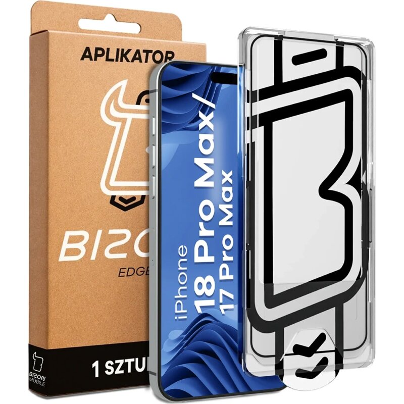 Szkło hartowane BIZON Glass Aplikator Edge do Apple iPhone 17 Pro Max
