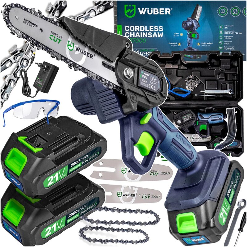 Piła łańcuchowa akumulatorowa WUBER 21V W37002 2x2Ah