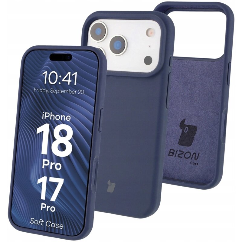 Bizon Silikonowe Soft do Apple iPhone 17 Pro / 18 Pro Granatowy