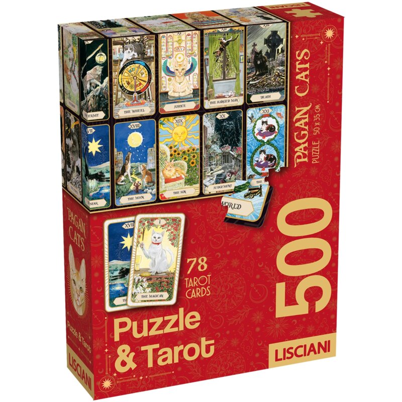 Puzzle LISCIANI Adults Karty Tarota Koty 304-120697 (500 elementów)