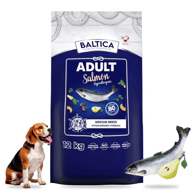 Baltica Salmon Hypoallergenic Adult Medium Breeds 12kg