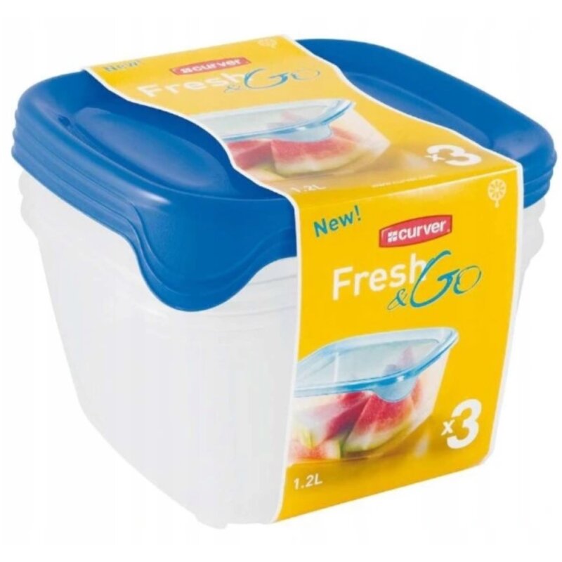 Zestaw pojemników na żywność CURVER Fresh&Go 182220 3 szt.