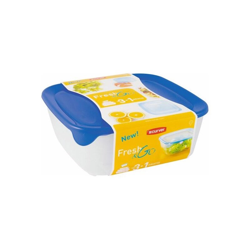 Zestaw pojemników na żywność CURVER Fresh&Go 182596 4 szt.