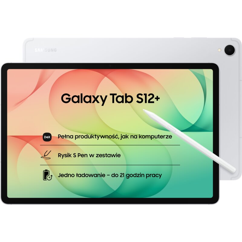 Tablet SAMSUNG Galaxy Tab S12+ 12.6" 12/256GB Wi-Fi Srebrny + Rysik S Pen