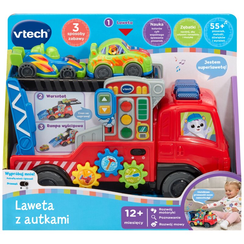 Zestaw pojazdów VTECH Laweta z autkami VTC565809