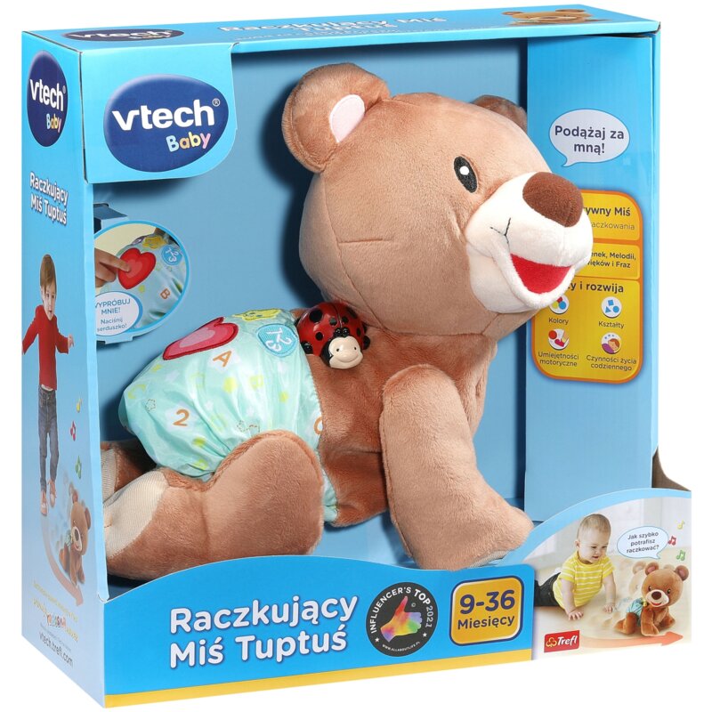 Zabawka interaktywna VTECH Baby Raczkujący Miś Tuptuś VTC181109