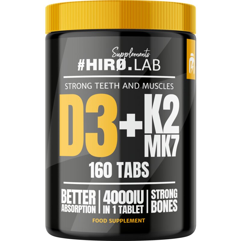 Witamina D3 + K2 MK 7 HIRO.LAB (160 tabletek)