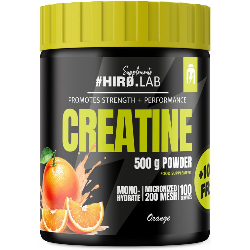Monohydrat kreatyny HIRO.LAB Pomarańczowy (600g)