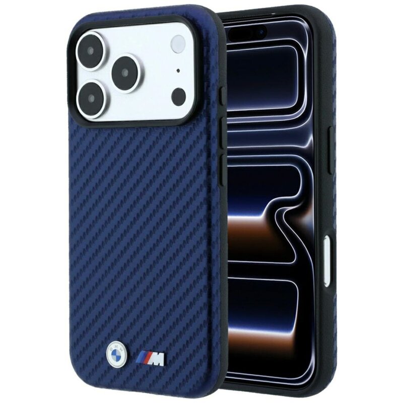 BMW M Carbon Metal Logo MagSafe do iPhone 18 Pro Max / 17 Pro Max Granatowy