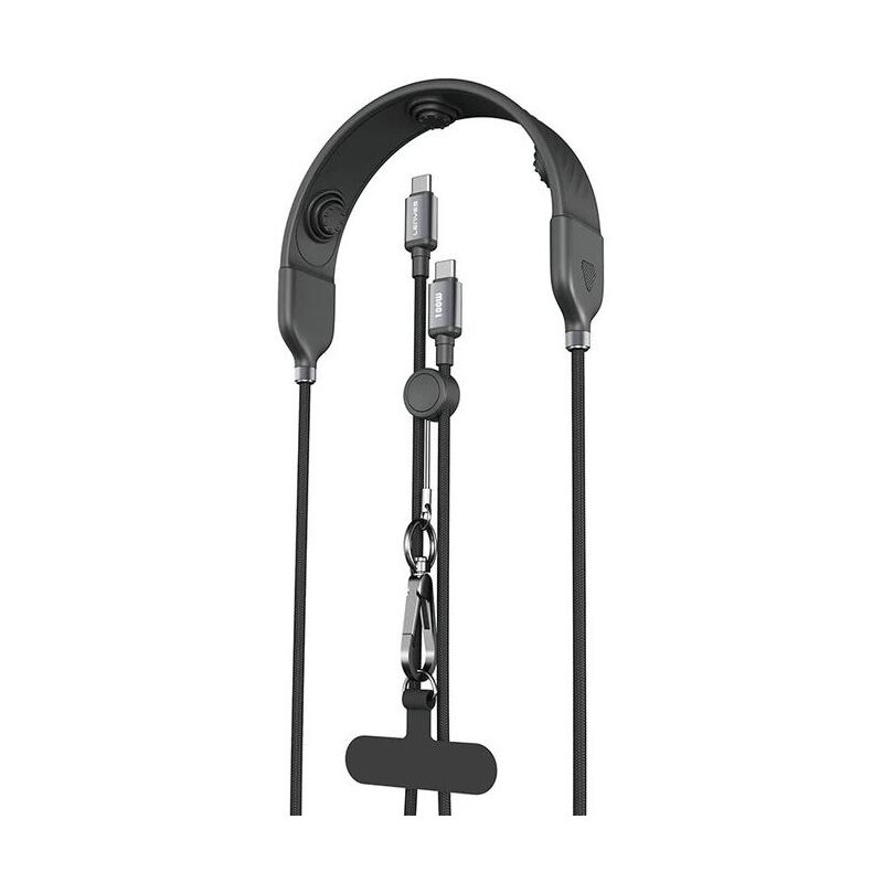 Kabel USB-C - USB-C LENYES z masażerem karku LC558 TC-TC 100W 1 m Czarny