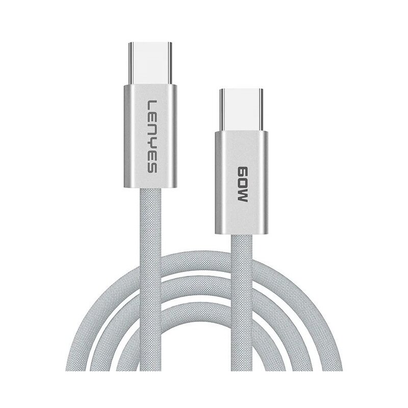 Kabel USB-C - USB-C LENYES LC551 TC-TC 60W 1 m Biały