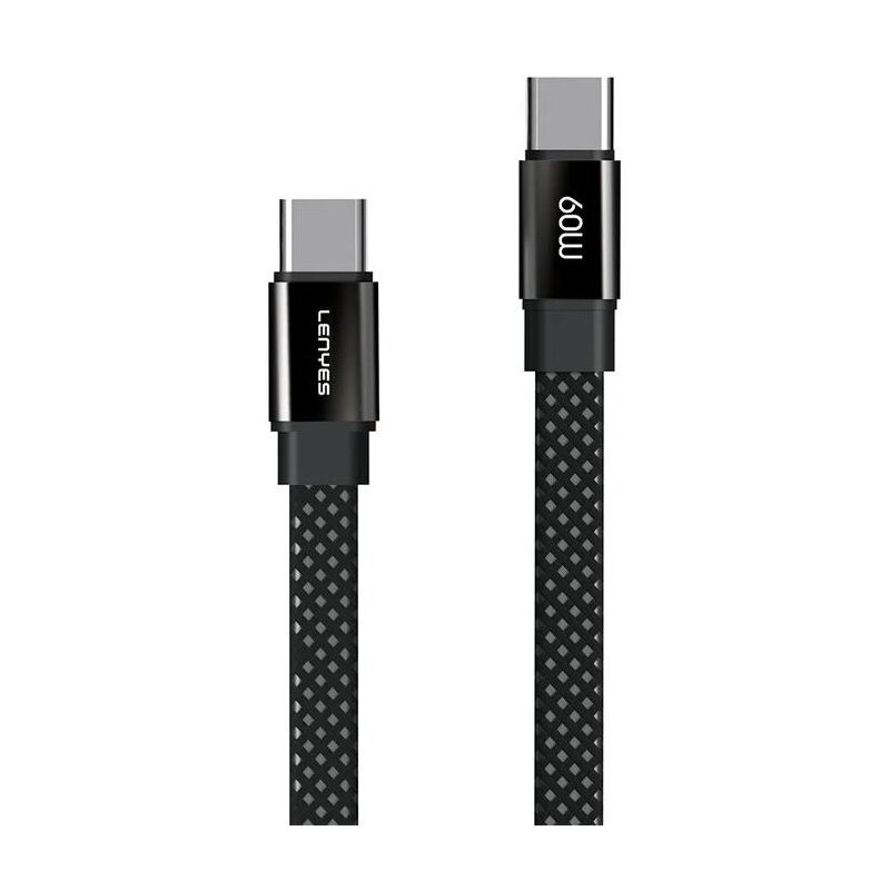 Kabel USB-C - USB-C LENYES LC538 TC-TC 60W 1 m Czarny