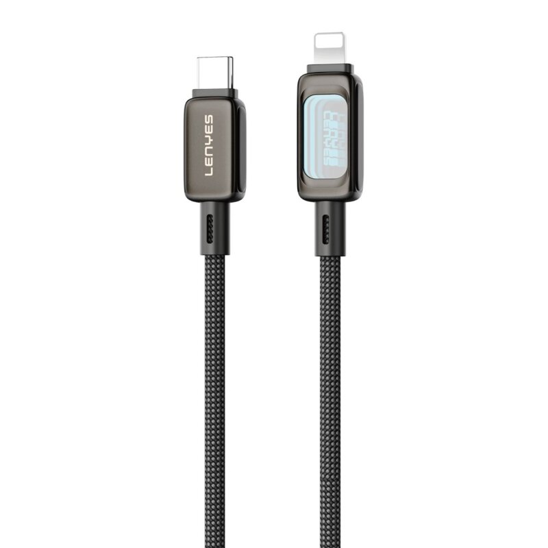 Kabel USB-C - Lightning LENYES LC570 TC-I 30W 1.2 m Czarny