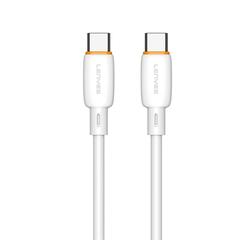Kabel USB-C - USB-C LENYES LC548 TC-TC 60W 1 m Biały