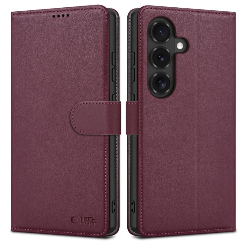 Etui TECH-PROTECT Wallet do Samsung Galaxy S26 FE Bordowy