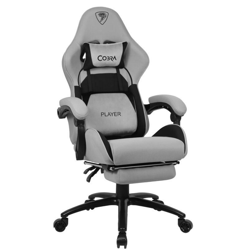Fotel gamingowy COBRA Player Pro 7.0 CRF70P Szaro-czarny
