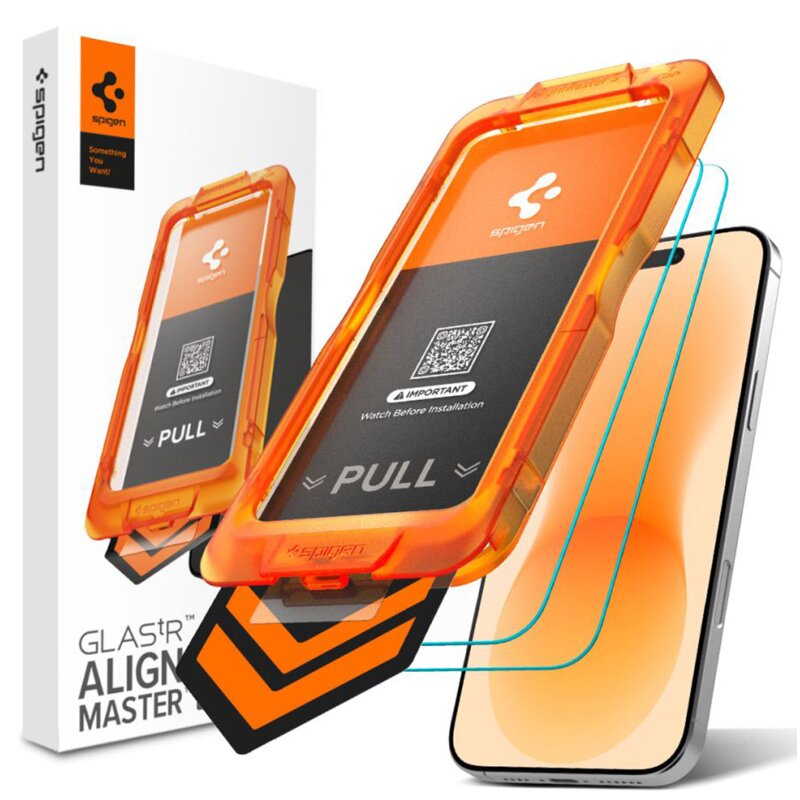 Szkło hartowane SPIGEN ALM S Glas.TR Slim do Apple iPhone 17 Pro/18 Pro (2 szt.)