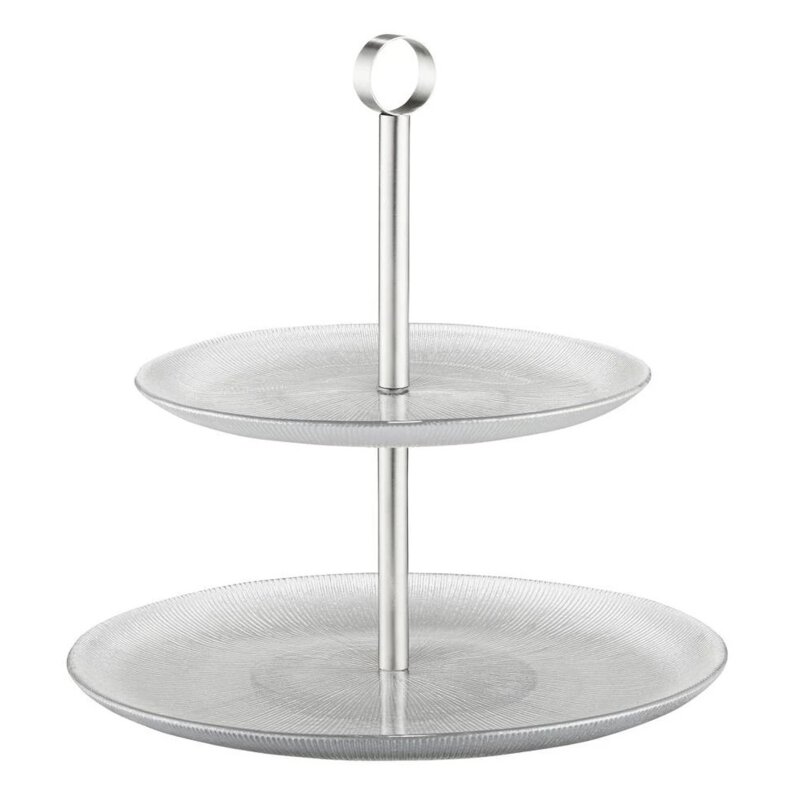 Patera AMBITION Serve 62140 2 poziomy Przezroczysto-srebrny