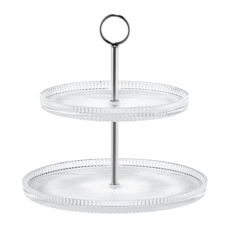 Patera AMBITION Curly 67610 2 poziomy Przezroczysto-srebrny