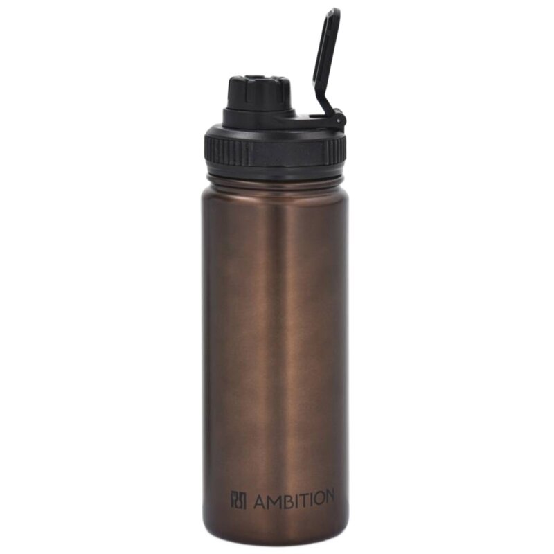 Butelka termiczna AMBITION Gym Brązowy 550 ml