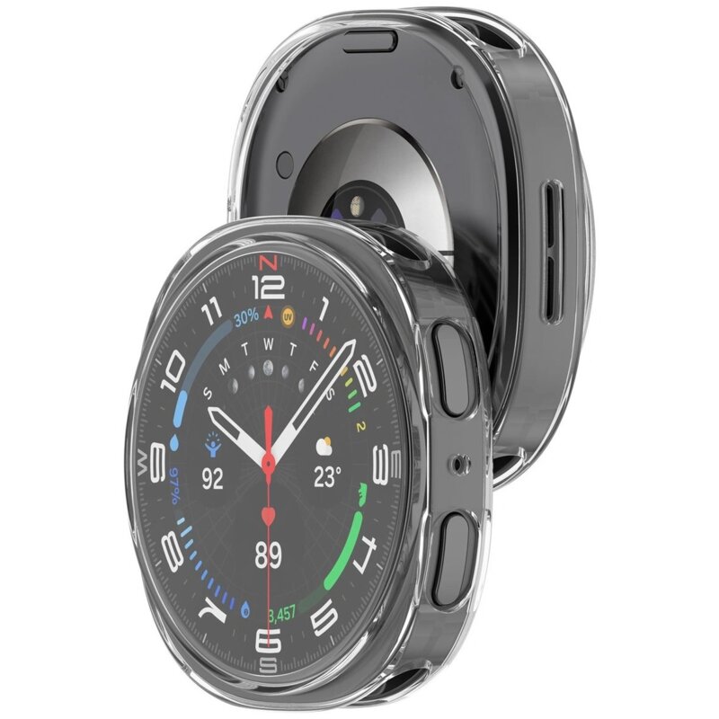 Etui BIZON Case Watch Felipe do Samsung Galaxy Watch 9/8 (44 mm) Przezroczysty