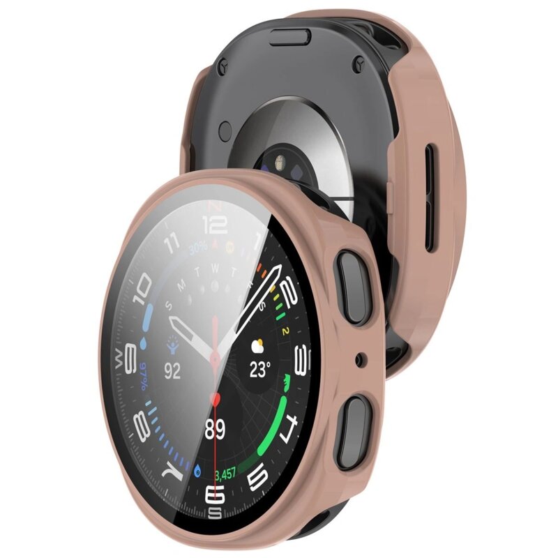 Bizon ze szkłem do Samsung Galaxy Watch 8 40 mm różowy