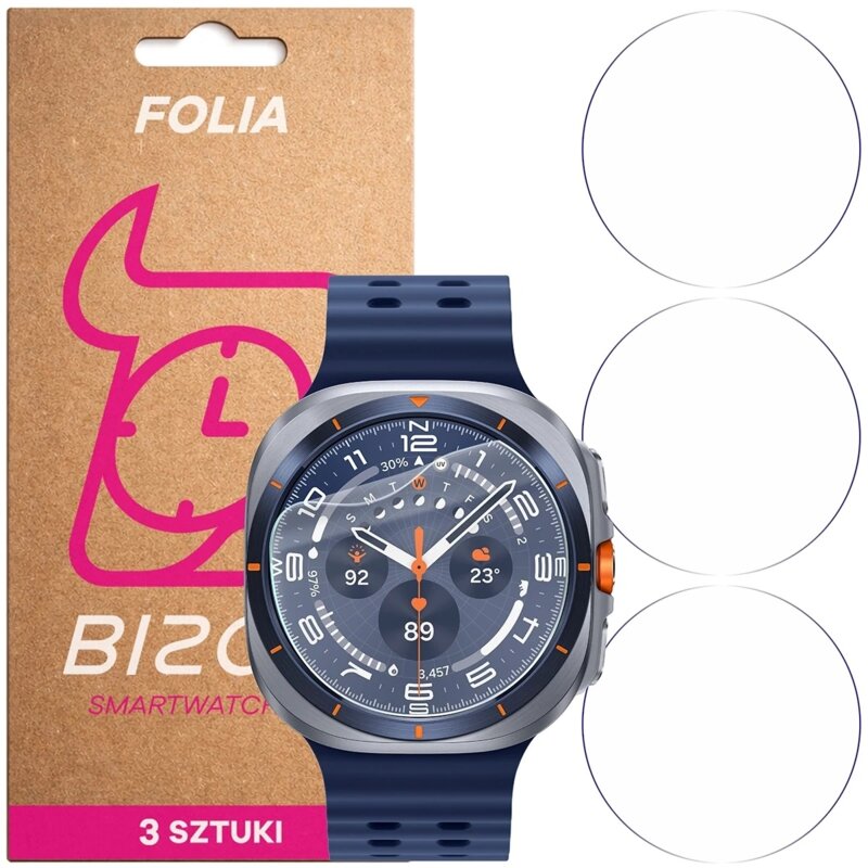 Bizon Watch Film HydroFlex do Samsung Galaxy Watch Ultra 1 / Ultra 2 / 6 Classic 47 mm