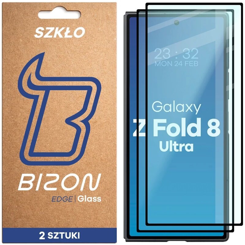Szkło hartowane BIZON Glass Edge Duo do Samsung Galaxy Z Fold 8 Ultra (2 szt.)