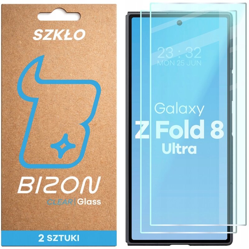 Szkło hartowane BIZON Glass Clear Duo do Samsung Galaxy Z Fold 8 Ultra (2 szt.)