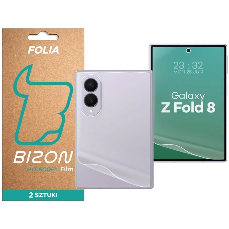 Folia hydrożelowa BIZON Film Hydrogel Pack do Samsung Galaxy Z Fold 8 Przód Tył