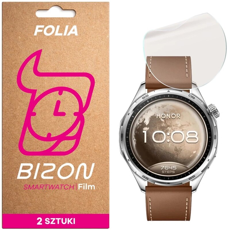 Folia ochronna BIZON Watch Film Matte Duo do Honor Watch 6 (2 szt.)