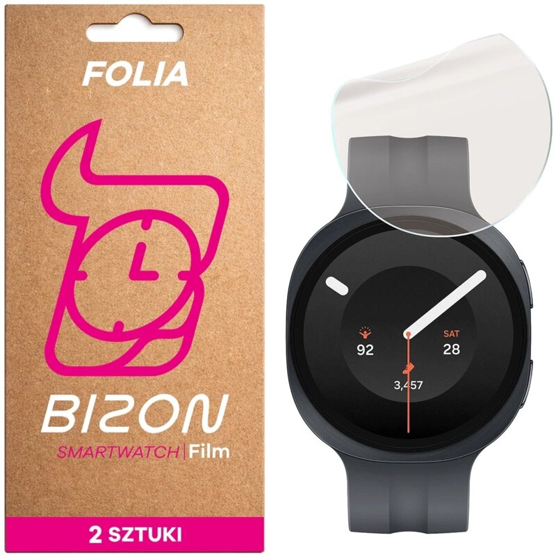 Folia ochronna BIZON Watch Film Matte Duo do Samsung Galaxy Watch 9 (44 mm) (2 szt.)