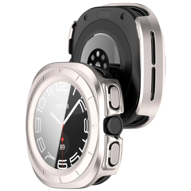 Etui BIZON Watch Adamo do Samsung Galaxy Watch Ultra 2 47mm (2026) Satynowo-szampański