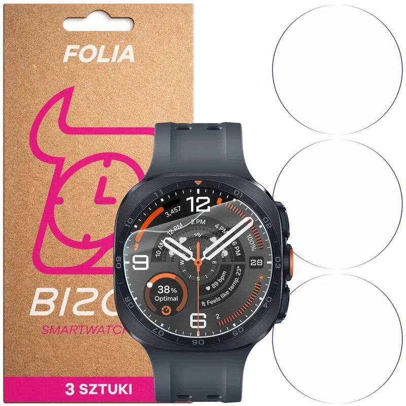 Folia hydrożelowa BIZON Watch Film HydroFlex do Samsung Galaxy Watch Ultra 2 2026 (47mm) (3 szt.)