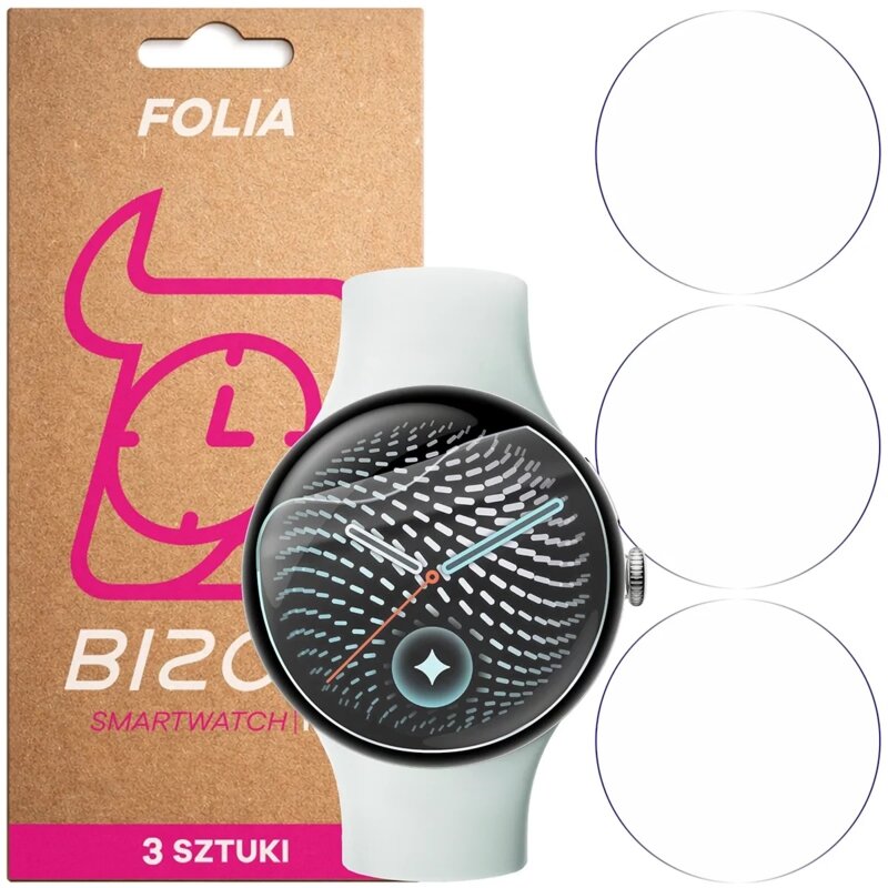 Folia hydrożelowa BIZON Watch Film HydroFlex do Google Pixel Watch 5 45mm (3 szt.)