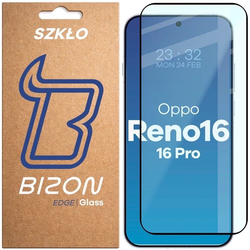 Szkło hartowane BIZON Glass Edge do Oppo Reno 16/16 Pro 5G