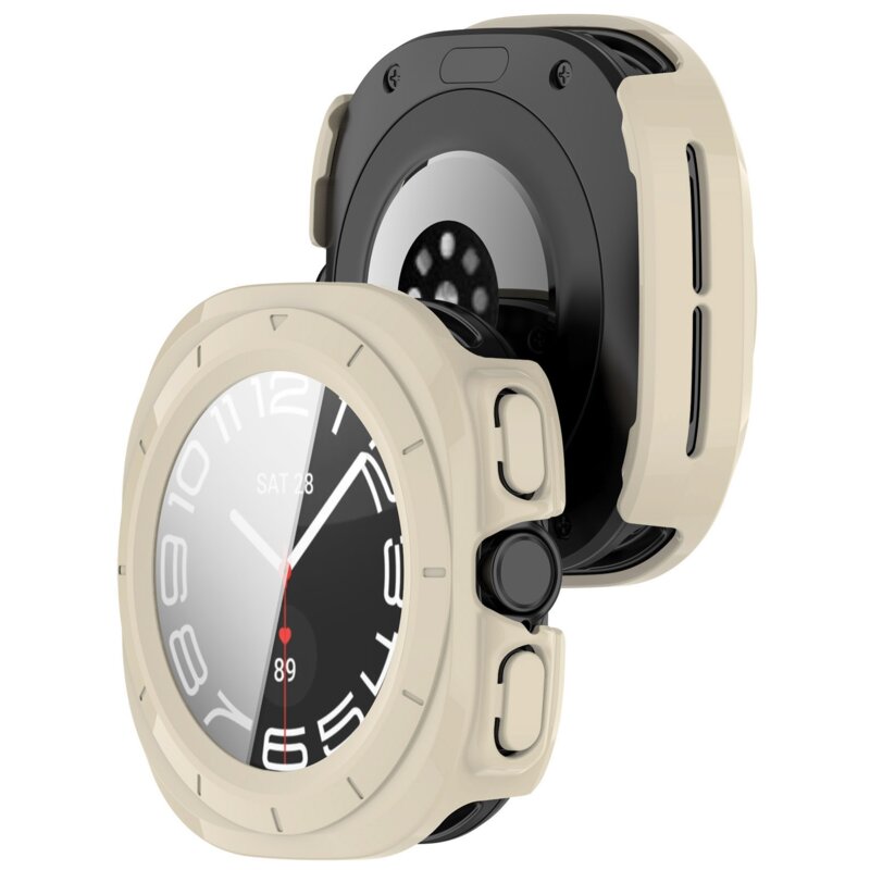 Bizon Case Watch Adamo do Samsung Galaxy Watch Ultra 2 2025 47mm / 1 2024 47mm Beżowy