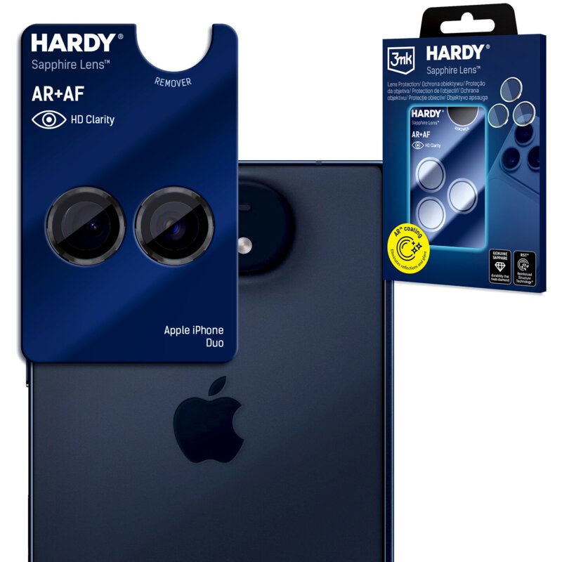 Szkło hartowane na obiektyw 3MK Hardy Sapphire Lens do Apple iPhone Duo