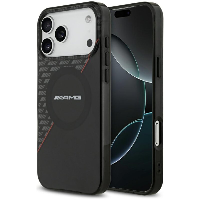 Etui AMG IML Double Layer Rhombs MagSafe do Apple iPhone 17 Pro Max/18 Pro Max Czarno-czerwony
