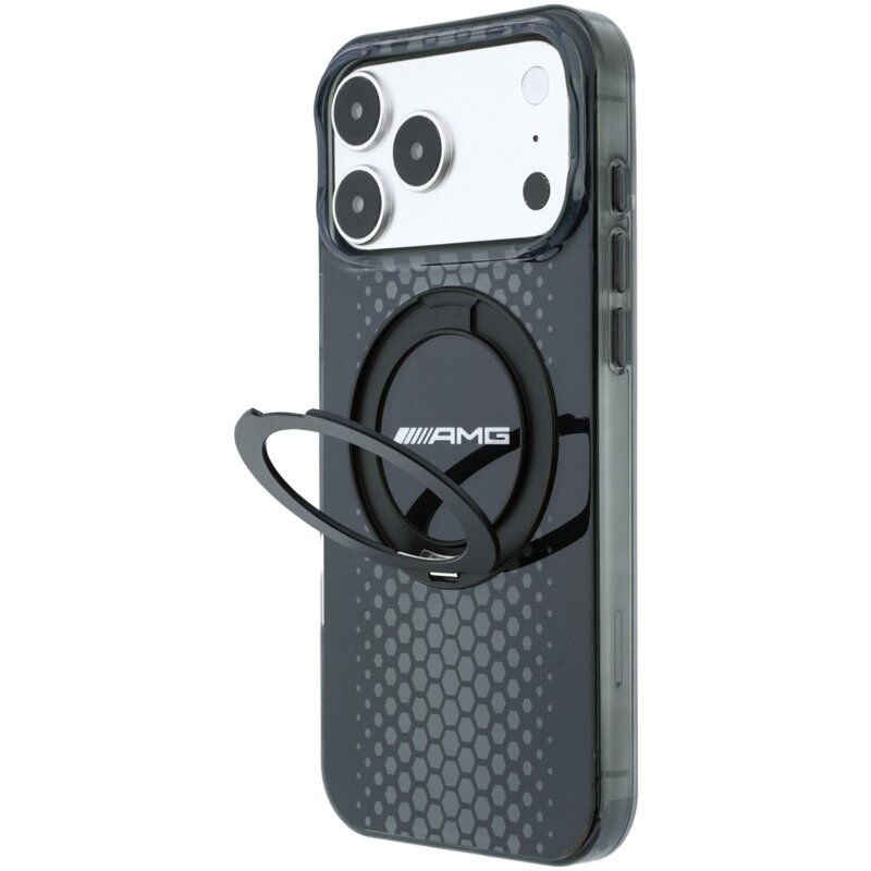 Etui AMG IML Double Layer Urban Line Ring Stand MagSafe do Apple iPhone 17 Pro/18 Pro Czarny