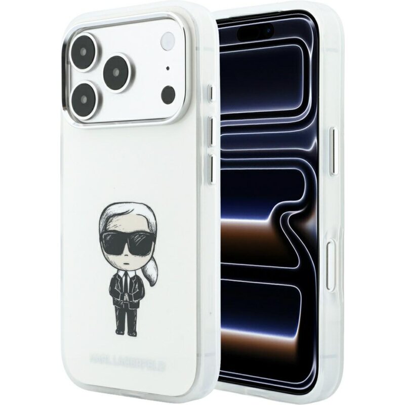 Etui KARL LAGERFELD IML Ikonik Sketch Print MagSafe do Apple iPhone 17 Pro Max/18 Pro Max Beżowy