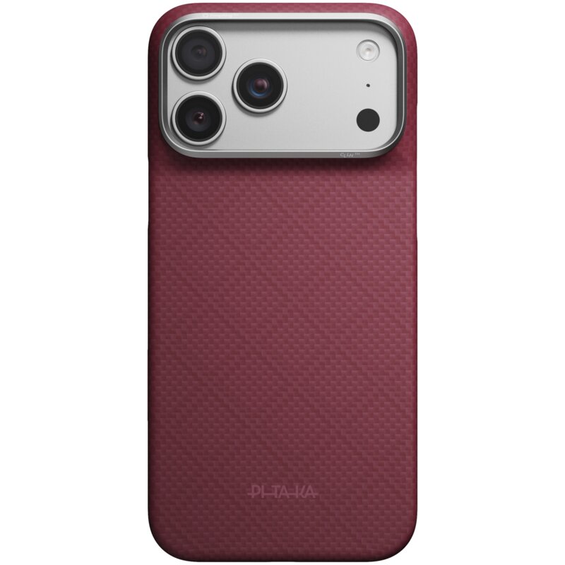 Etui PITAKA Edge Case Argyle MagSafe do Apple iPhone 17 Pro Max/18 Pro Max Burgundowy