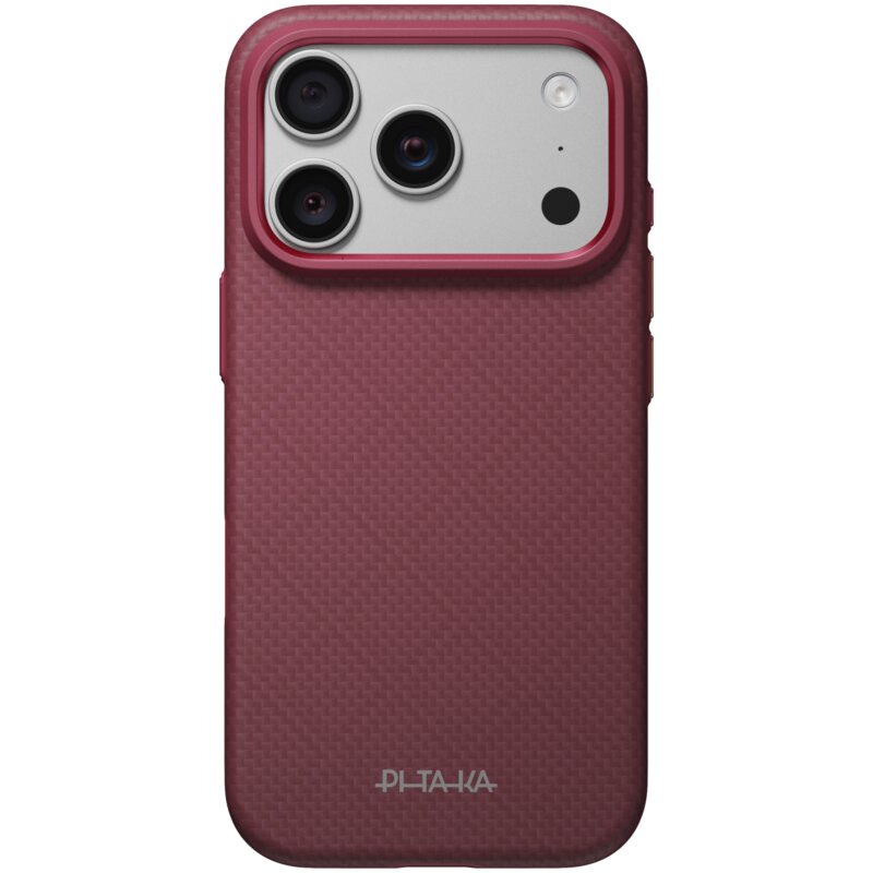 Etui PITAKA Summa Case MagSafe do Apple iPhone 17 Pro/18 Pro Burgundowy
