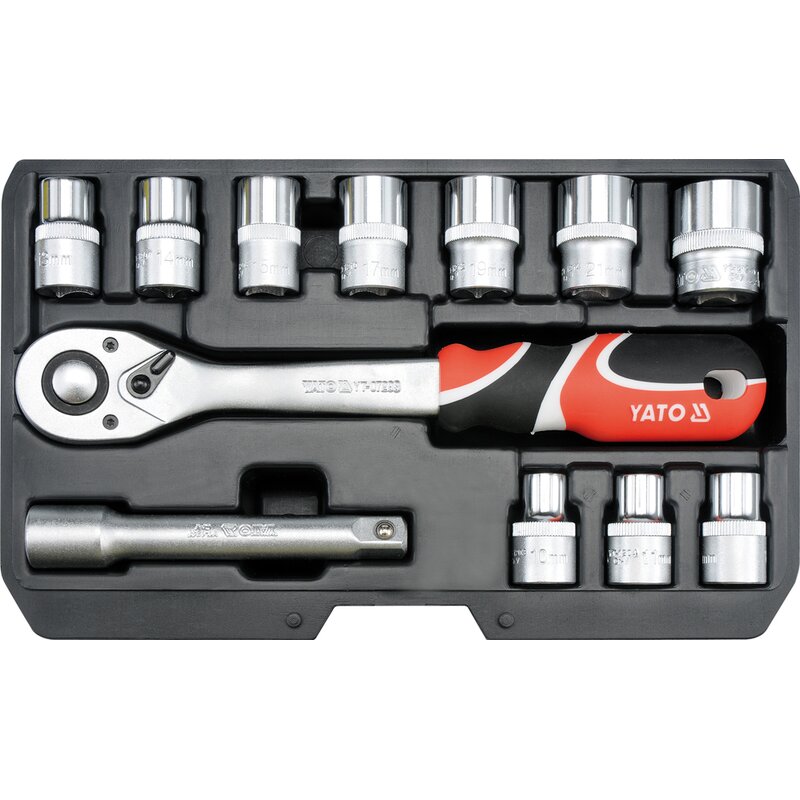 Zestaw kluczy nasadowych YATO YT-38671 (12 elementów)